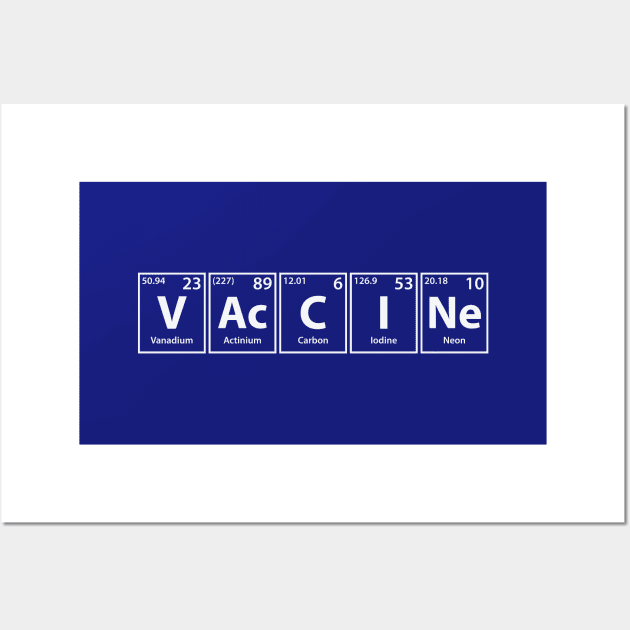 Vaccine (V-Ac-C-I-Ne) Periodic Elements Spelling Wall Art by cerebrands